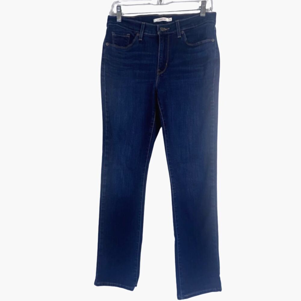 Levis Denim Blue Jeans Classic Straight Leg Non Destructed Size 6‎